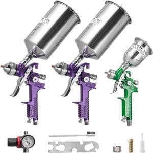 lot 12 image: Vevor 3-Piece Air Spray Gun Kit