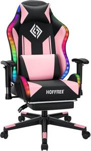 lot 52 image: Hoffree LED Gaming Chair for Youths 8-15 Years of Age (Chair is Purple and Black)