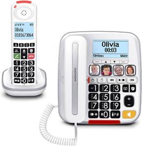 lot 61 image: Swissvoice Corded Big Button Telephone for Elderly with Answering Machine