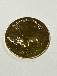 lot 32 image: 24kt Gold Plated Buffalo Nickel