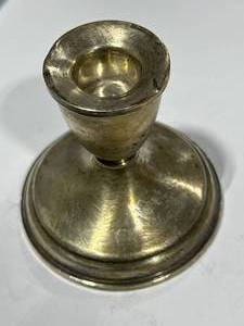 lot 33 image: 6.63 oz .925 Silver  Weighted Candle Stick