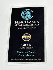 lot 34 image: 1 Grain .999 Silver Bar