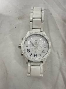 lot 0719 image: Nixon White Chronograph Watch