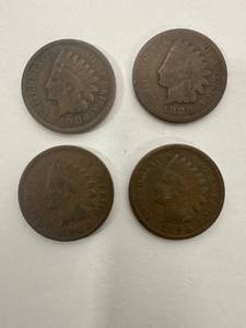 lot 0779 image: 4 Indian Head Pennies