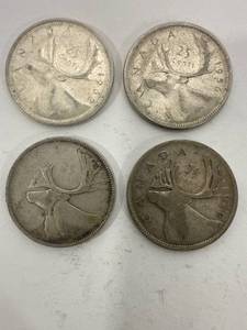 lot 0783 image: Silver Canadian 25-Cent Coins Lot