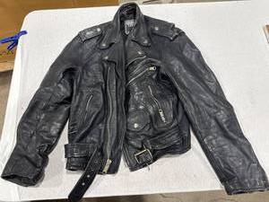 lot 0825 image: Hudson Leather Motorcycle Jacket