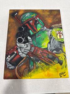 lot 0826 image: Boba Fett Canvas Painting