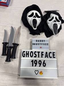 lot 0829 image: Ghostface Masks & Props Lot