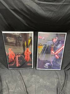 lot 0838 image: Framed Star Wars Posters