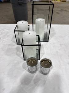 lot 0873 image: Assorted Candle Holders & Candles