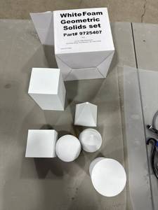 lot 0885 image: White Foam Geometric Solids Set