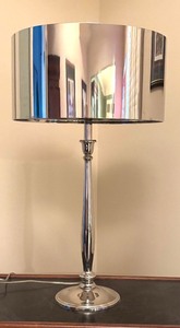lot 32R image: MB - Stylish Vintage Chrome Table Lamp