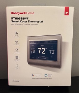 lot 129R image: O - Sealed Honeywell Home Smart Color Thermostat Model RTH9585WF