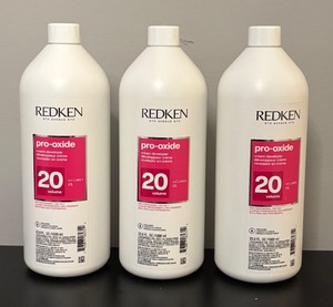 lot 136R image: O - Lot of 3 Redken Pro-Oxide 20 Volume Cream Developer 33.8 oz Bottles