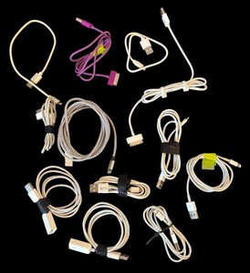 lot 191R image: O - Collection of Charging Cables for Apple and USB Devices