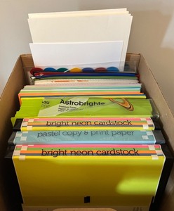 lot 194R image: O - Collection of Colored Cardstock and White Legal Size Paper