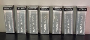 lot 207R image: O - Set of 7 Redken Cover Fusion 6NN Natural Hair Color Tubes