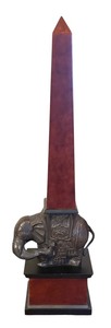 lot 288R image: Decorative Elephant Obelisk Statue