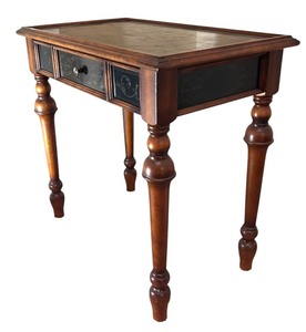 lot 293R image: MB - Wooded Accent Table with Ornate Details