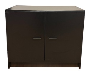 lot 309R image: O - Black Metal Storage Cabinet