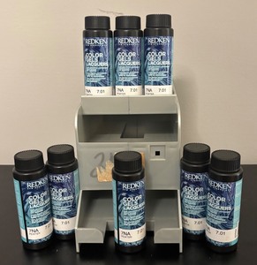 lot 321R image: O - 8 Redken 7NA Pewter Color Gels Lacquers 2oz Bottles