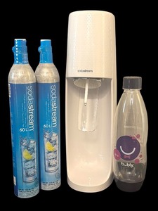 lot 358R image: MB - SodaStream Carbonation Machine with Bottle and 2 CO2 Cylinders