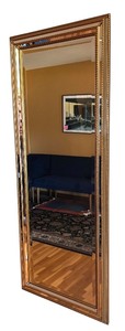 lot 371R image: K - Beveled Mirror with Gold Beaded Frame