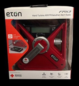 lot 378R image: O - Eton FRX3 Hand Turbine AMFMWeather Alert Radio with USB Smartphone Charger