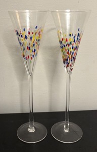 lot 380R image: O - Confetti Style Tall Stemware