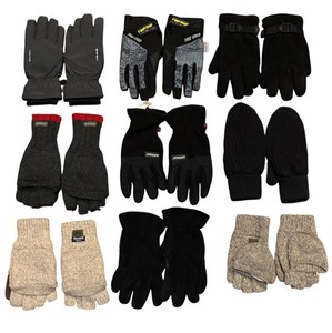 lot 426R image: O - Collection of 9 Pairs Assorted Gloves and Mittens by Woolrich, Head, Spyder, Pro Grip and More