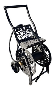 lot 440R image: G - Metal Garden Hose Reel Cart