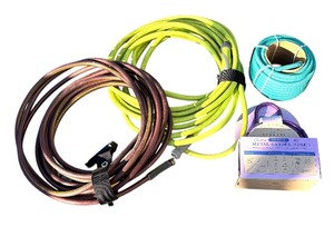 lot 452R image: G - Set of 4 Assorted Garden and Water Hoses Including Bernini 40ft Metal No-Kink Hose