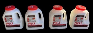 lot 455R image: G - Set of 4 Melt Calcium Chloride Pellets 10 lb Snow Melt Jugs