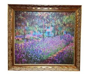 lot 3 image: Artagraph Replica of Claude Monet The Artists Garden at Giverny with Certificate, Framed