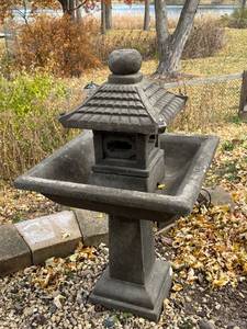 lot 17D image: Japanese-Style Concrete Garden Lantern
