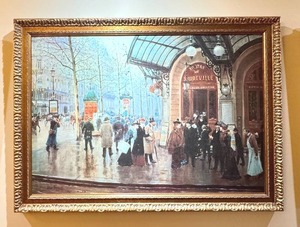 lot 33D image: Framed Replica Jean Beraud Outside the Theatre du Vaudeville