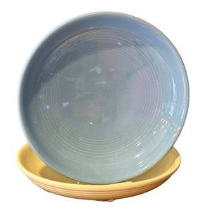 lot 35D image: LR - Pair of Fiesta First 500 Serving Bowls Blue and Yellow