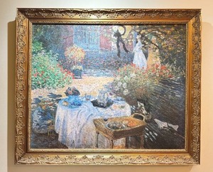 lot 38D image: HLWY - Framed Claude Monet Art Print The Luncheon with Certificate, Replica