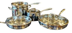 lot 43D image: K - Cuisinart and Tramontina Stainless Steel Cookware Set