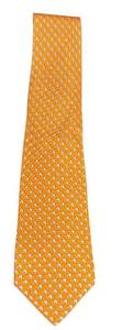 lot 72T image: Hermes Paris Made in France 100% Silk Tie with Bird Pattern  Hermes Silk Tie 5598