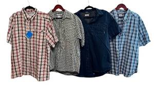 lot 76D image: Set of 4 Columbia Mens Short Sleeve Button Up Shirts Size Large