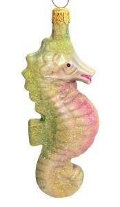 lot 110D image: Christopher Radko Seahorse Glass Christmas Ornament