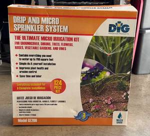 lot 115D image: G - DIG Model GE200 Drip and Micro Sprinkler System 124 Piece Kit
