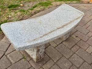 lot 184D image: SY - Granite Curved Outdoor Bench