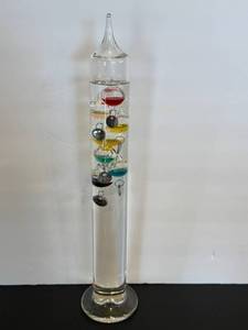 lot 232D image: LR - 17 Inch Galileo Glass Thermometer with Floating Spheres