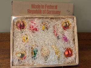 lot 245D image: LR - Sealed Kurt Adler Fruit Themed Glass Ornaments Set Made in Germany