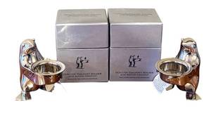 lot 273D image: Set of 2 Restoration Hardware Penguin Tealight Holders with Boxes