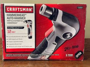 lot 275D image: MBR - Craftsman Hammerhead Auto-Hammer 12V Cordless with Battery and Charger