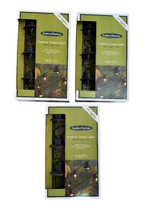 lot 307D image: G - Smith & Hawken Outdoor String Lights with Metal Cage Cover, 10 Lights