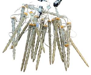 lot 311D image: G - String of Hanging Lighted Icicle Decorations with Multicolor LEDs